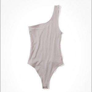 American Eagle One Shoulder Gray Bodysuit Size XXL